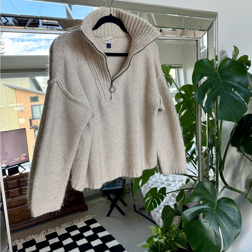 Universal Thread 1/4 Zip Cream Sweater - Picture 9 of 9